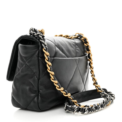 Chanel Lambskin Quilted Medium Chanel 19 Flap Black 3 of 11