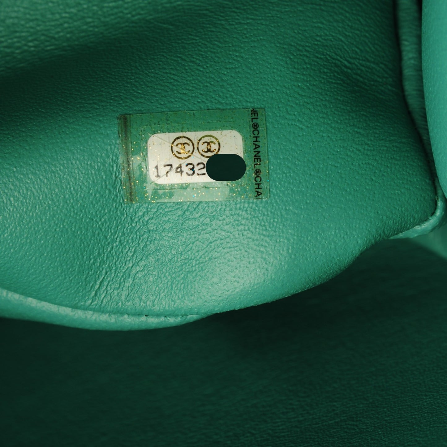 Patent Quilted Jumbo Double Flap Green