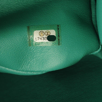 Chanel Patent Quilted Jumbo Double Flap Green 10 of 11