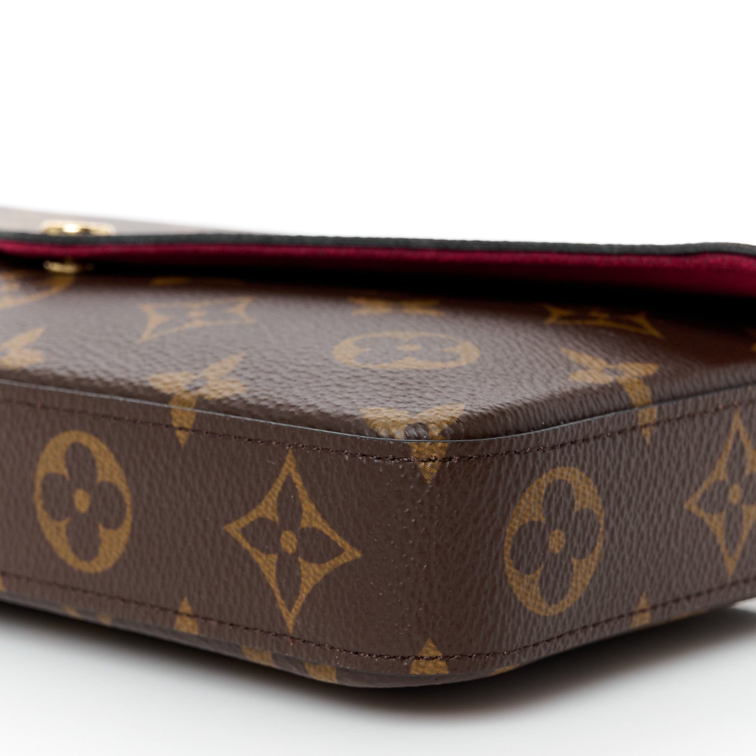 Louis Vuitton Monogram Pochette Felicie Chain Wallet Fuchsia 9 of 10
