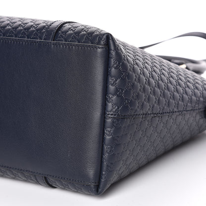 Gucci Soft Microguccissima Dome Satchel Navy 9 of 11