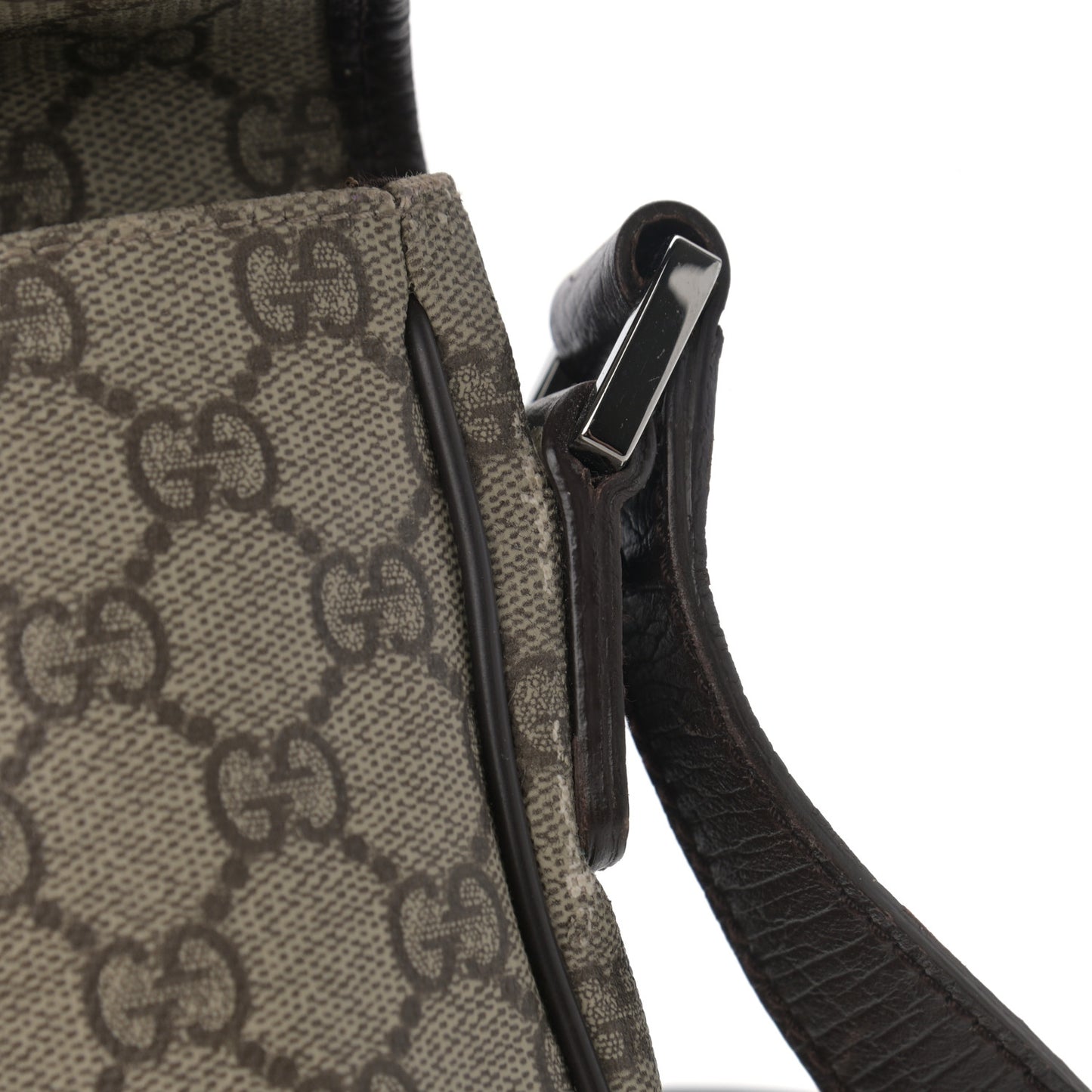 GG Plus Monogram Web Small Flap Messenger Bag