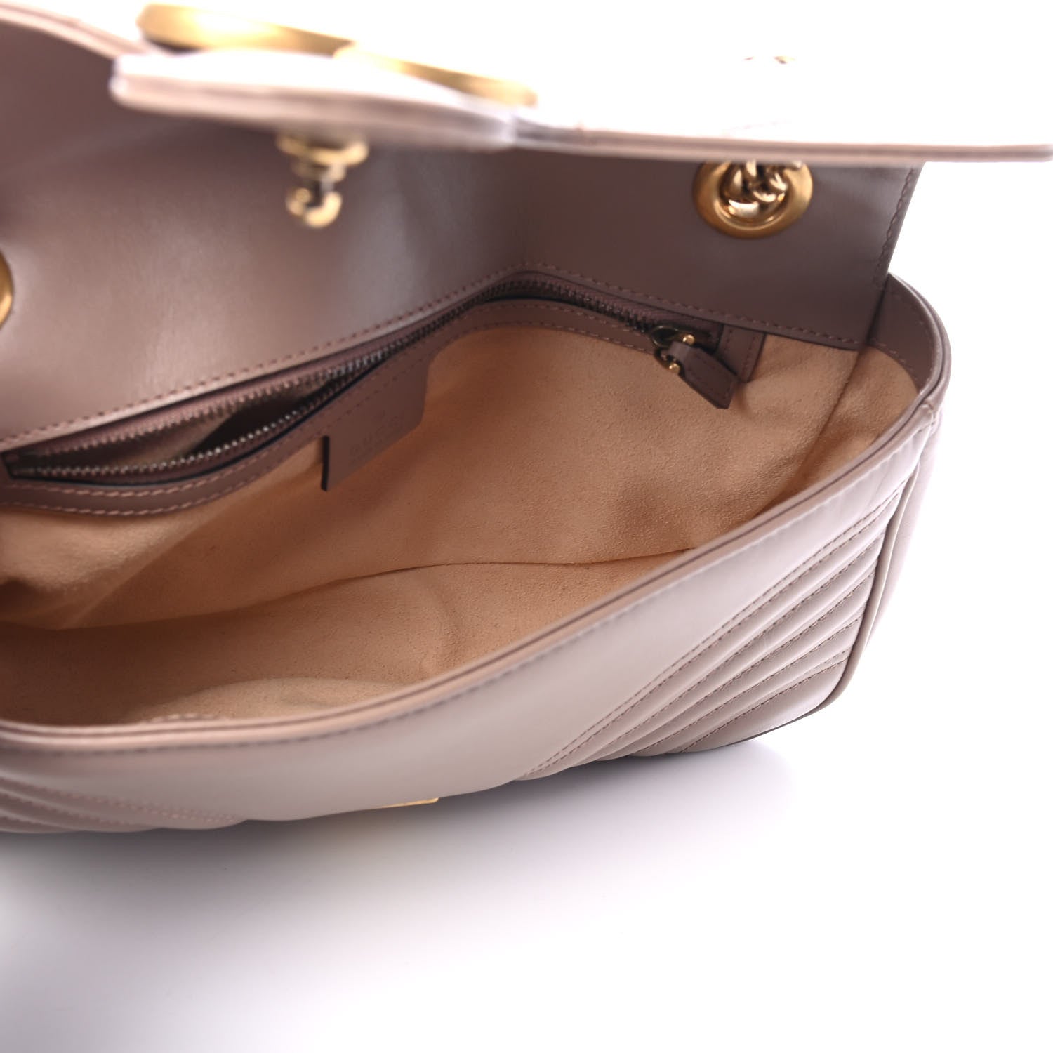 Gucci Calfskin Matelasse Small GG Marmont Shoulder Bag Porcelain Rose 4 of 5