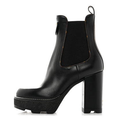 Louis Vuitton LV BEAUBOURG ANKLE BOOT 38 Black 1 of 8