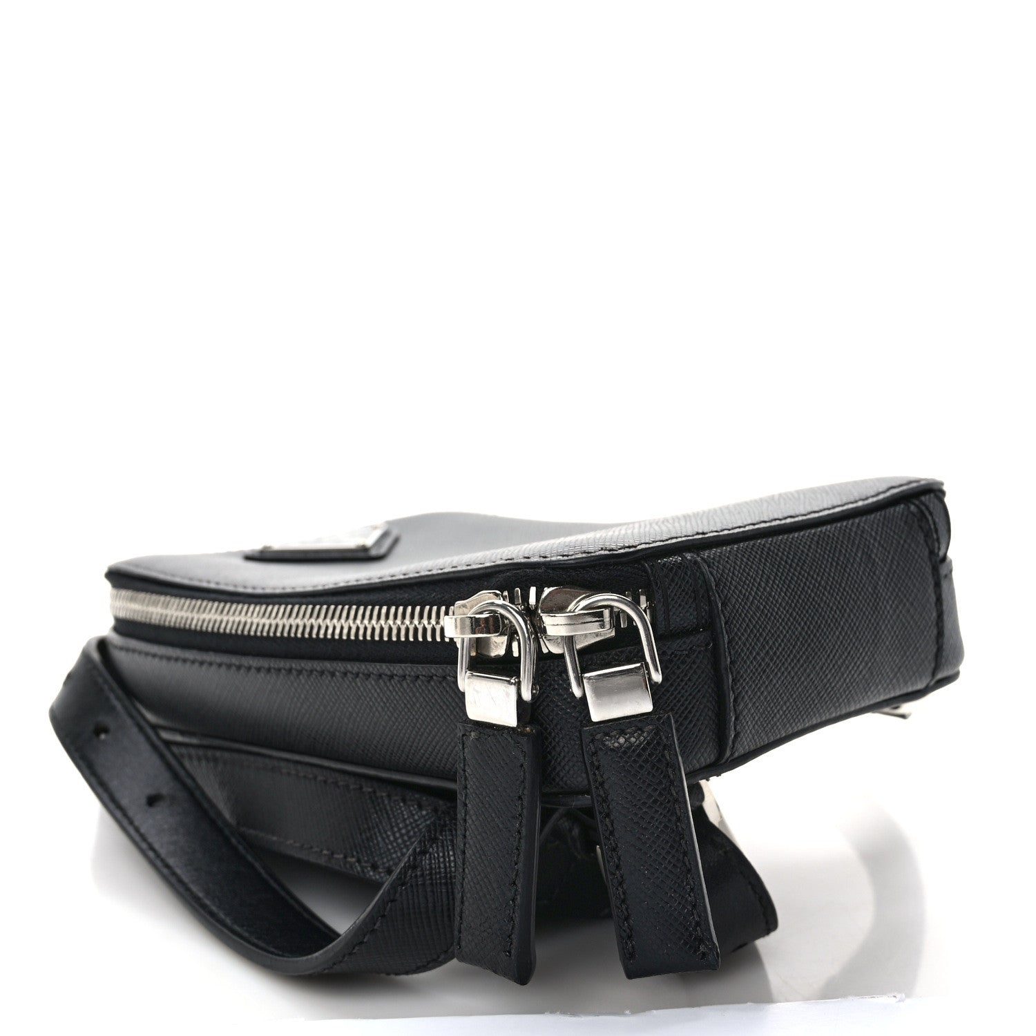 Prada Saffiano Harness Crossbody Travel Pouch Black 4 of 8