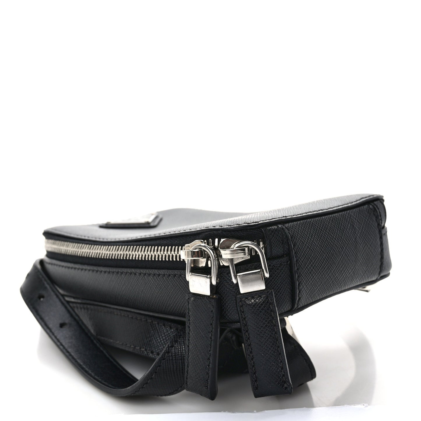 Saffiano Harness Crossbody Travel Pouch Black