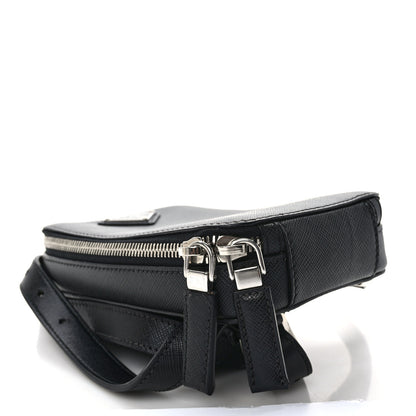 Prada Saffiano Harness Crossbody Travel Pouch Black 4 of 8