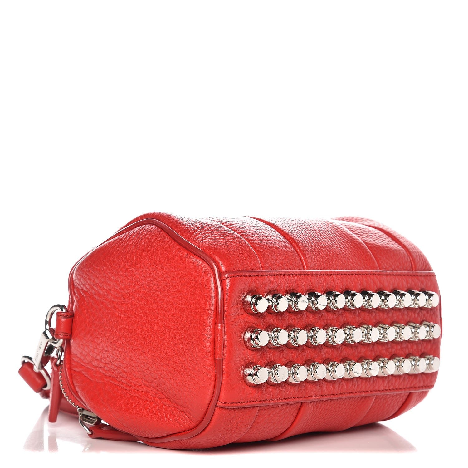 Alexander Wang Pebbled Lambskin Mini Rockie Red Rhodium Hardware 4 of 9