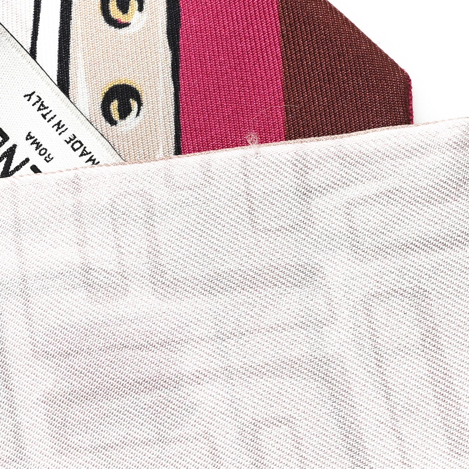 Fendi Silk Bag Print Wrappy Scarf Beige Multicolor 4 of 4