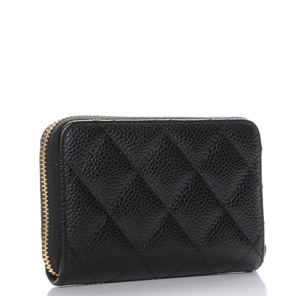 Chanel Caviar Quilted Zip Coin Purse Black 3 of 8
