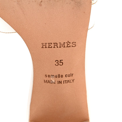 Hermes Calfskin Oasis Sandals 35 White 14 of 20