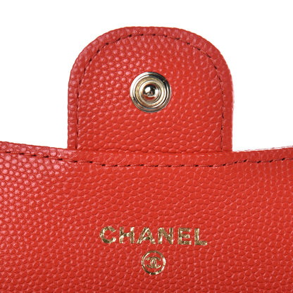 Chanel Caviar Quilted Flap Card Holder Red 6 of 8