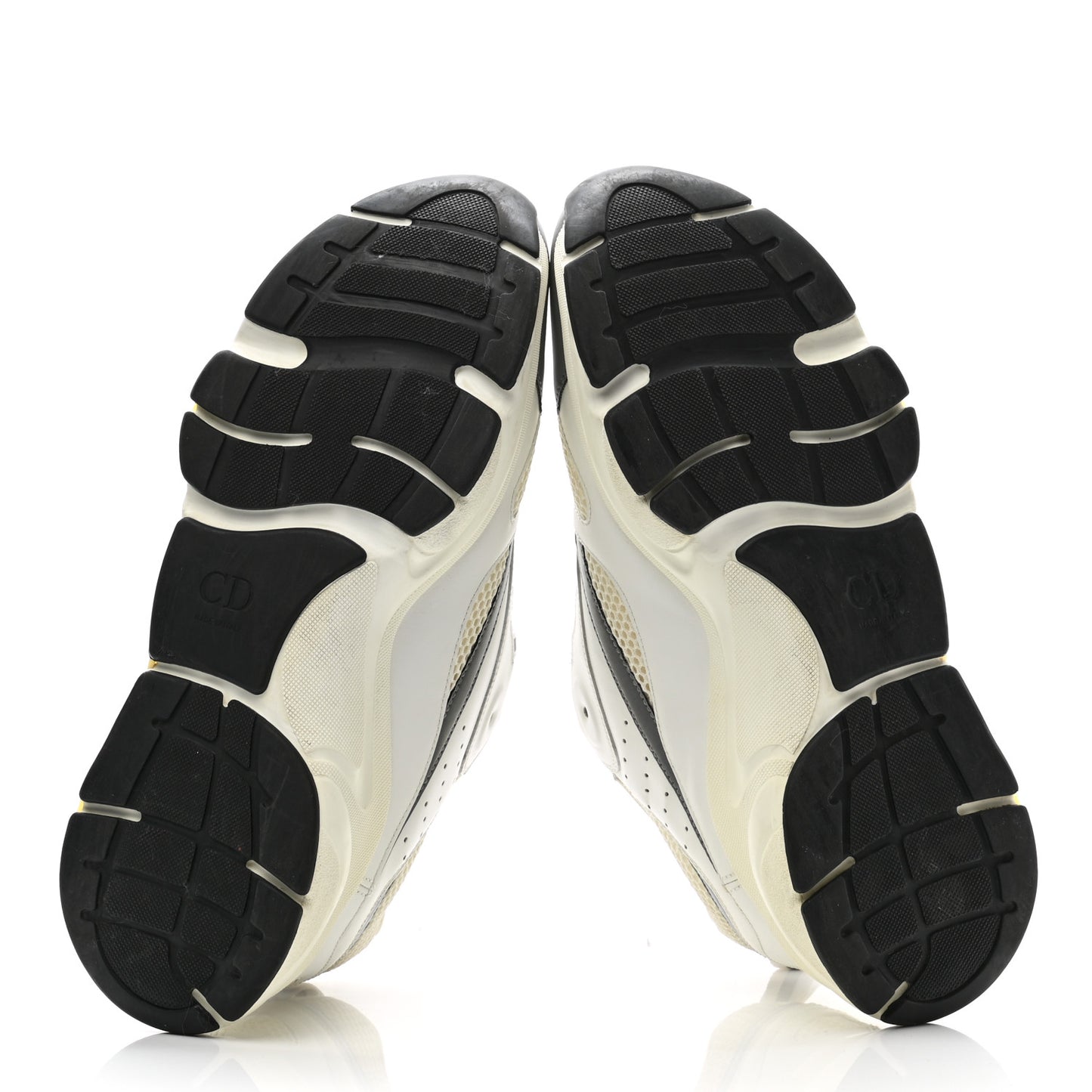 Technical Mesh Calfskin Mens B22 Sneakers 46 White Yellow