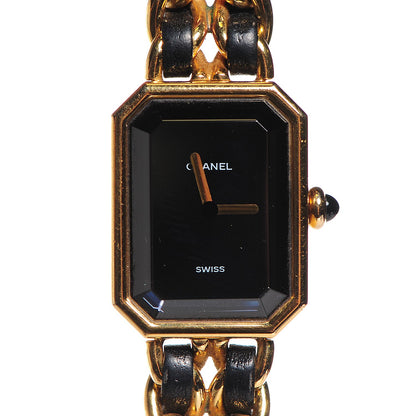 Chanel Stainless Steel Lambskin 20mm Chain Premiere Quartz Watch Gold M 1 of 6