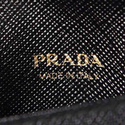 Prada Saffiano Metal Flap Wallet Black 6 of 8