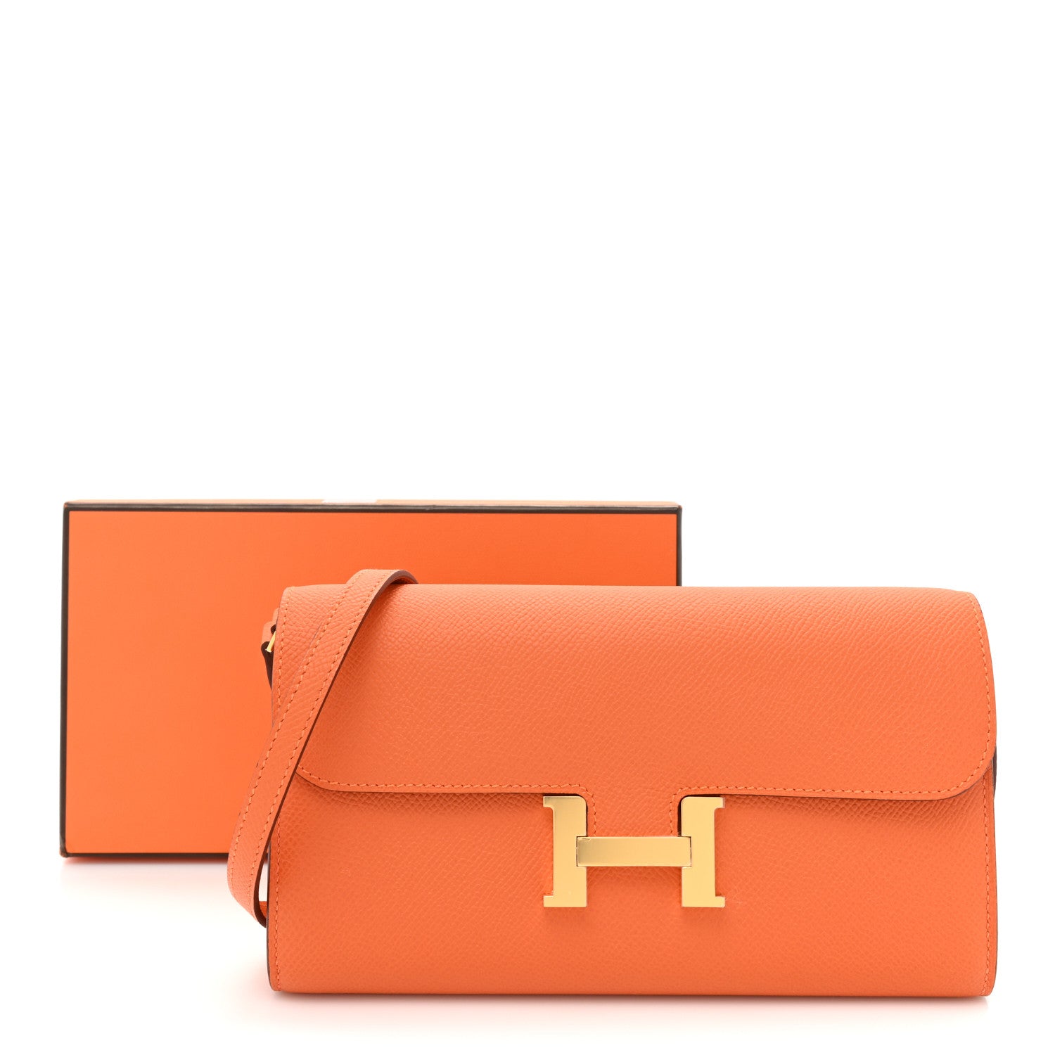 Hermes Epsom Constance Long Wallet To Go Wallet Orange 11 of 11