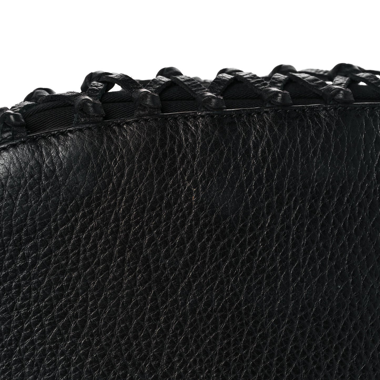 Calfskin Net Frame Tote Black