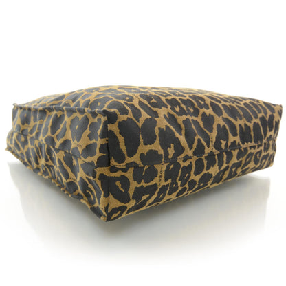 Fendi Jacquard Leopard Print Shopping Tote Brown 4 of 9