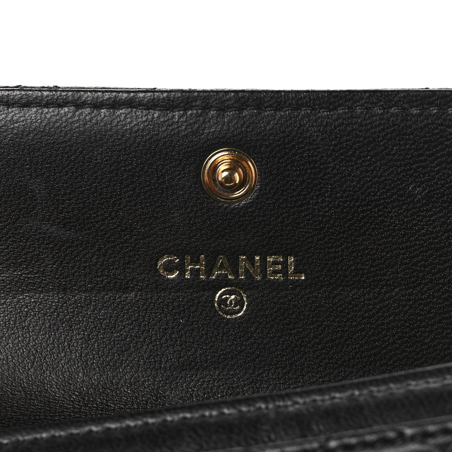 Chanel Lambskin Quilted Flap Card Holder Wallet Black 6 of 10