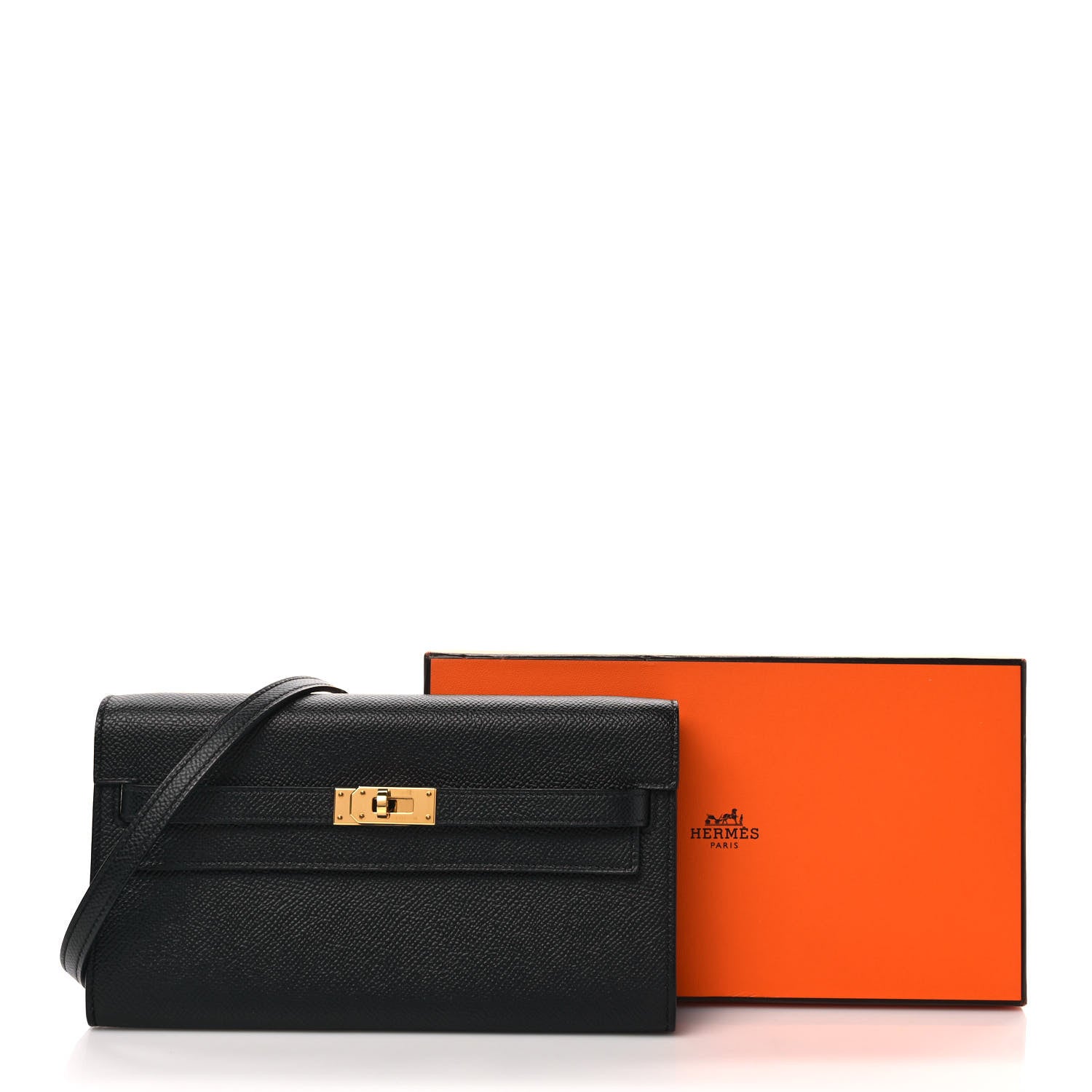 Hermes Epsom Kelly Wallet To Go Black 10 of 10