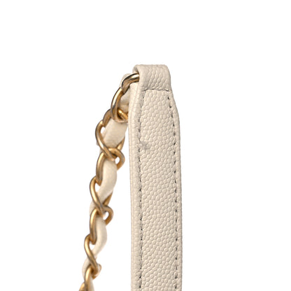 Chanel Caviar Elaphe Quilted Small Coco Handle Flap Ivory 15 of 15