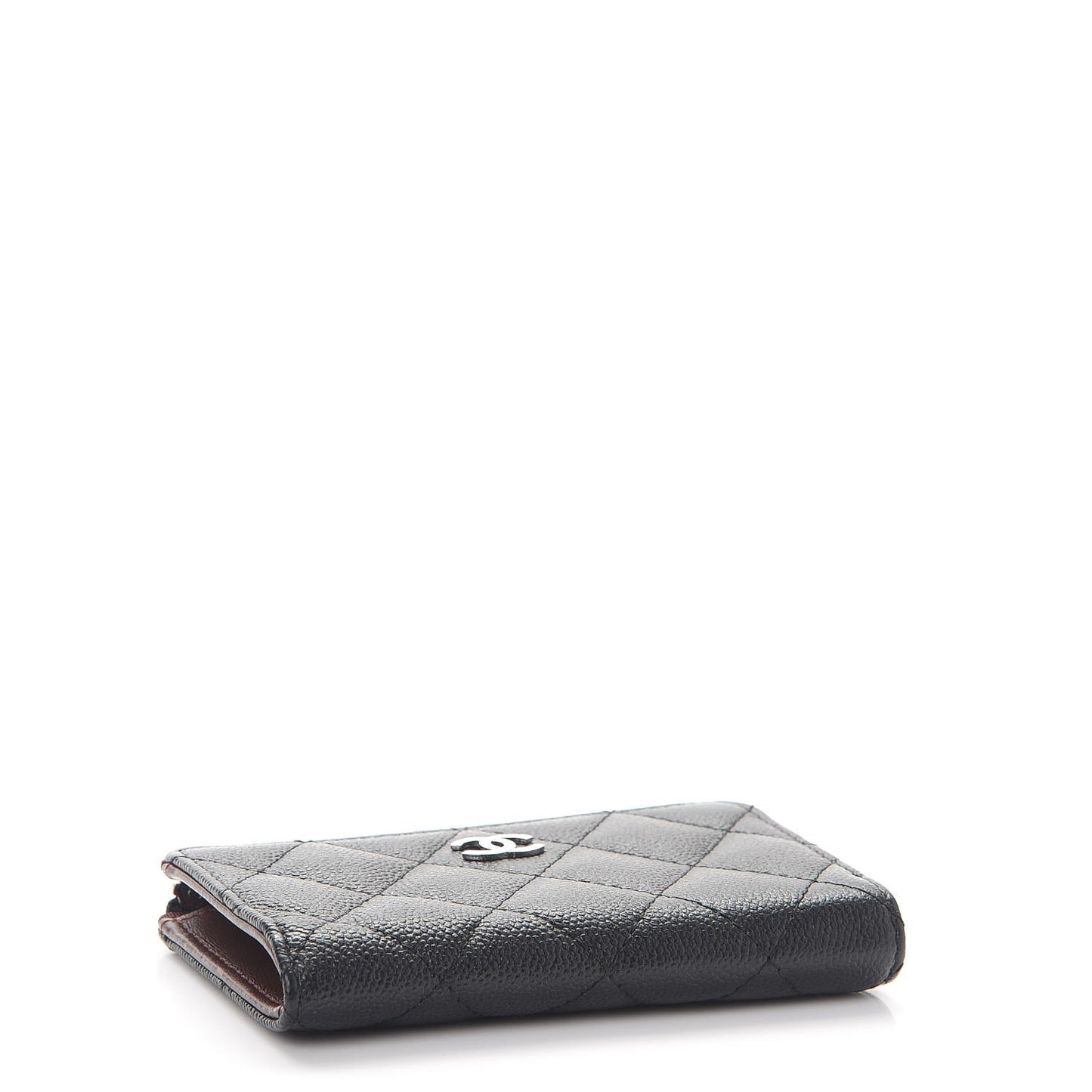 Caviar Quilted Key Holder Case Black