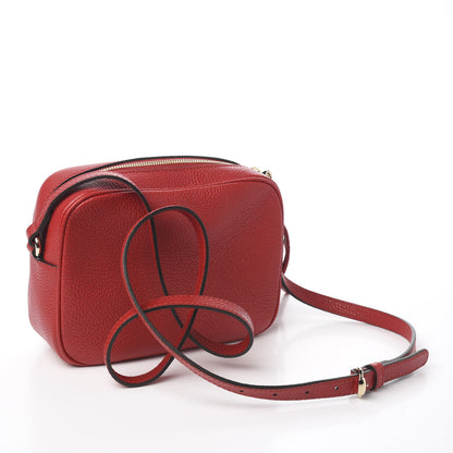 Gucci Pebbled Calfskin Small Soho Disco Bag Tabasco Red 2 of 8