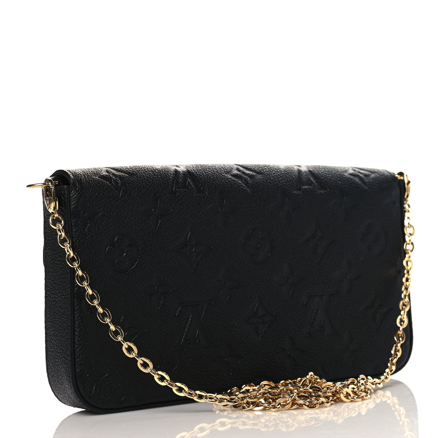 Louis Vuitton Empreinte Pochette Felicie Chain Wallet Black 4 of 10