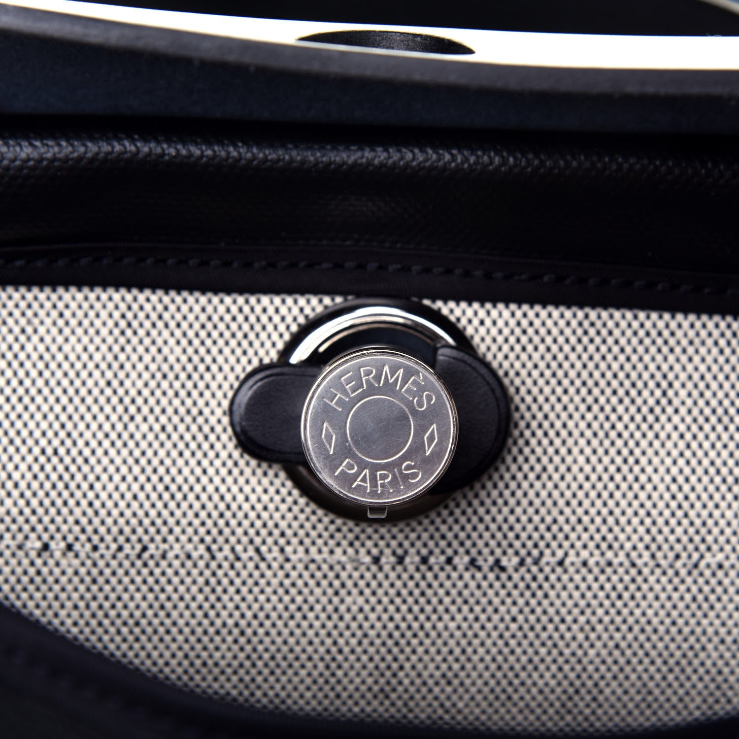 Hermes Toile H Berline Vache Hunter Herbag Zip PM 31 Black Ecru 6 of 8