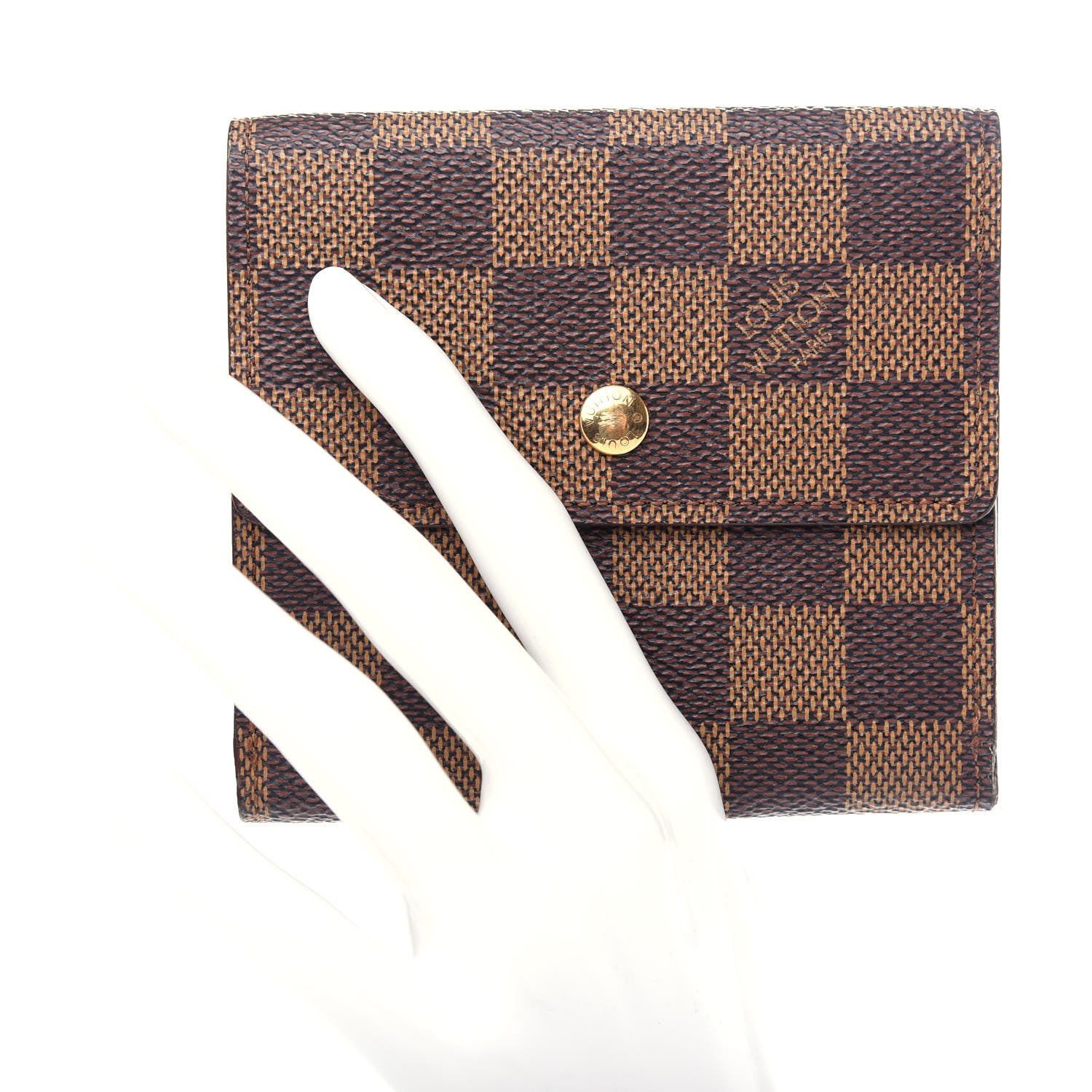 Louis Vuitton Damier Ebene Elise Wallet 2 of 9