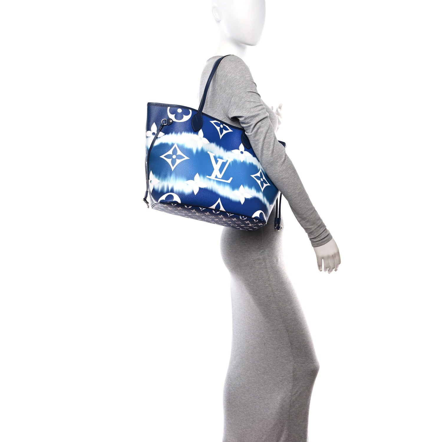 Louis Vuitton Monogram Escale Neverfull MM Blue 2 of 10