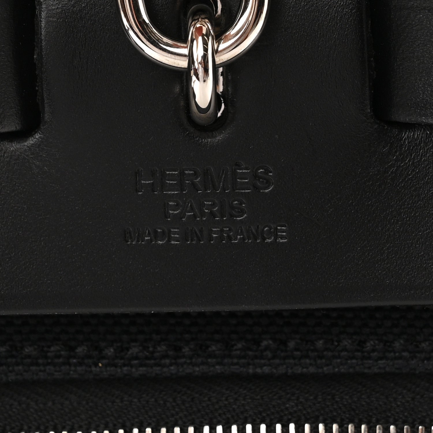 Hermes Military Toile Vache Hunter Herbag Zip PM 31 Black 6 of 10