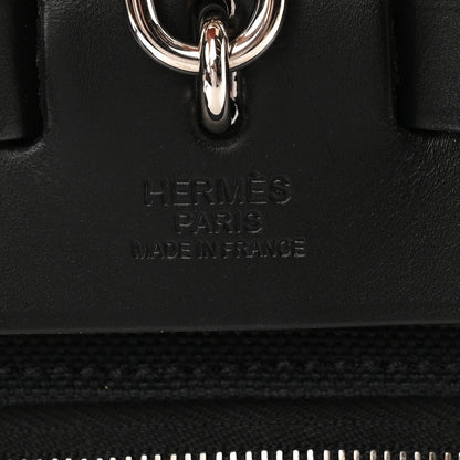Hermes Military Toile Vache Hunter Herbag Zip PM 31 Black 6 of 10