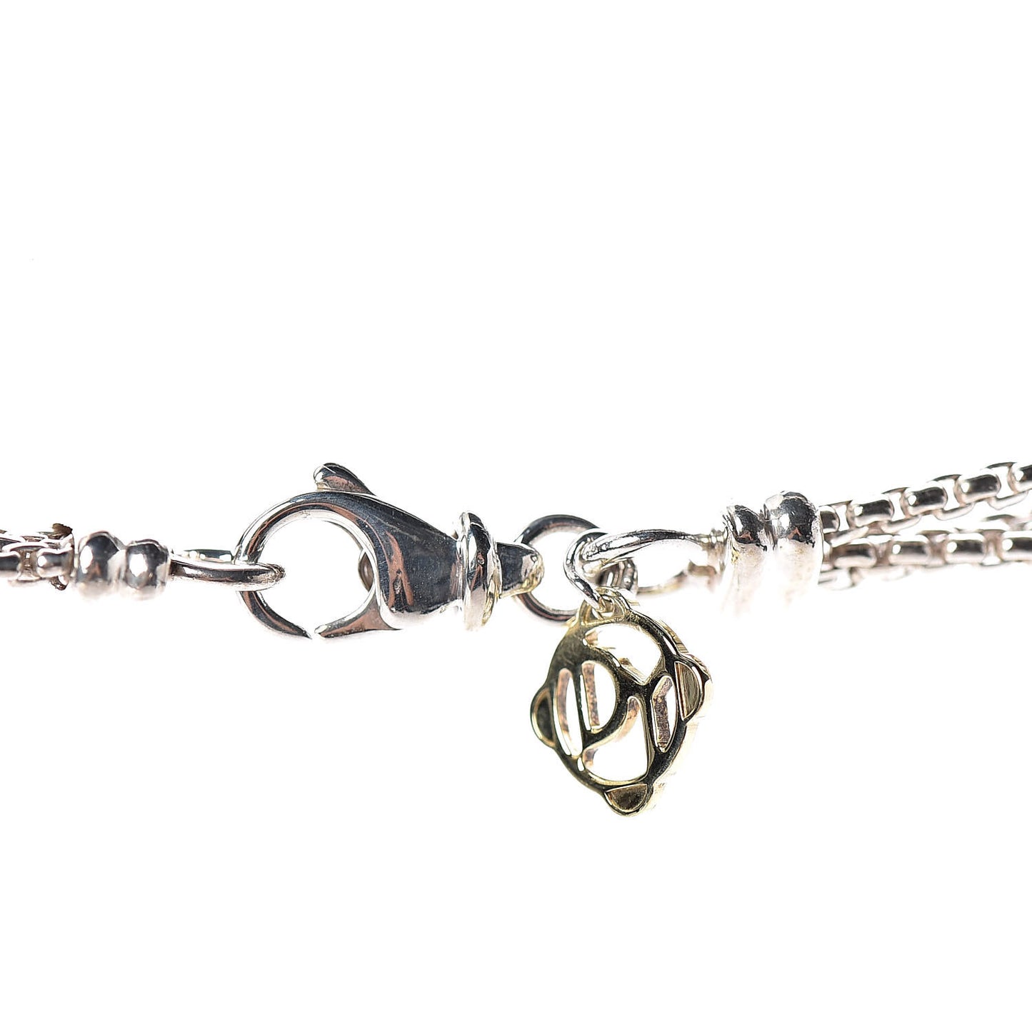 Sterling Silver 18K Yellow Gold Lariat Waterfall Necklace