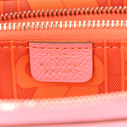 Hermes Epsom Silk'in Compact Wallet Rose Confetti 6 of 9