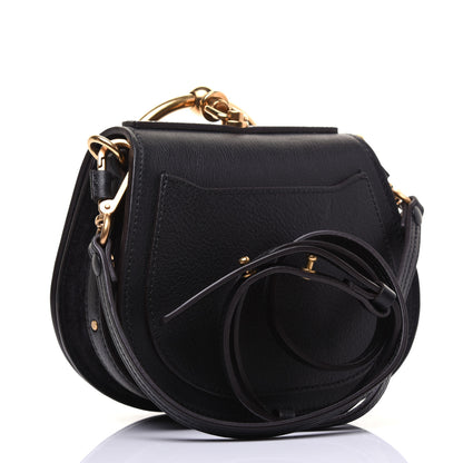 Chloe Calfskin Suede Small Nile Bracelet Bag Black 3 of 14