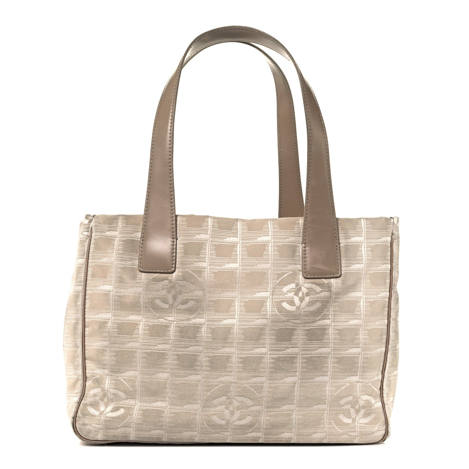 Chanel Metallic Nylon Small Travel Tote Beige 1 of 10