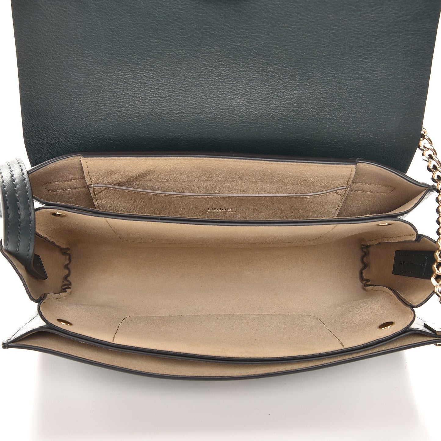 Suede Calfskin Small Faye Shoulder Bag Intense Green