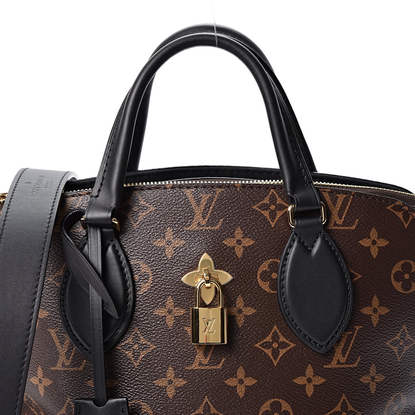 Monogram Flower Zipped Tote PM Black