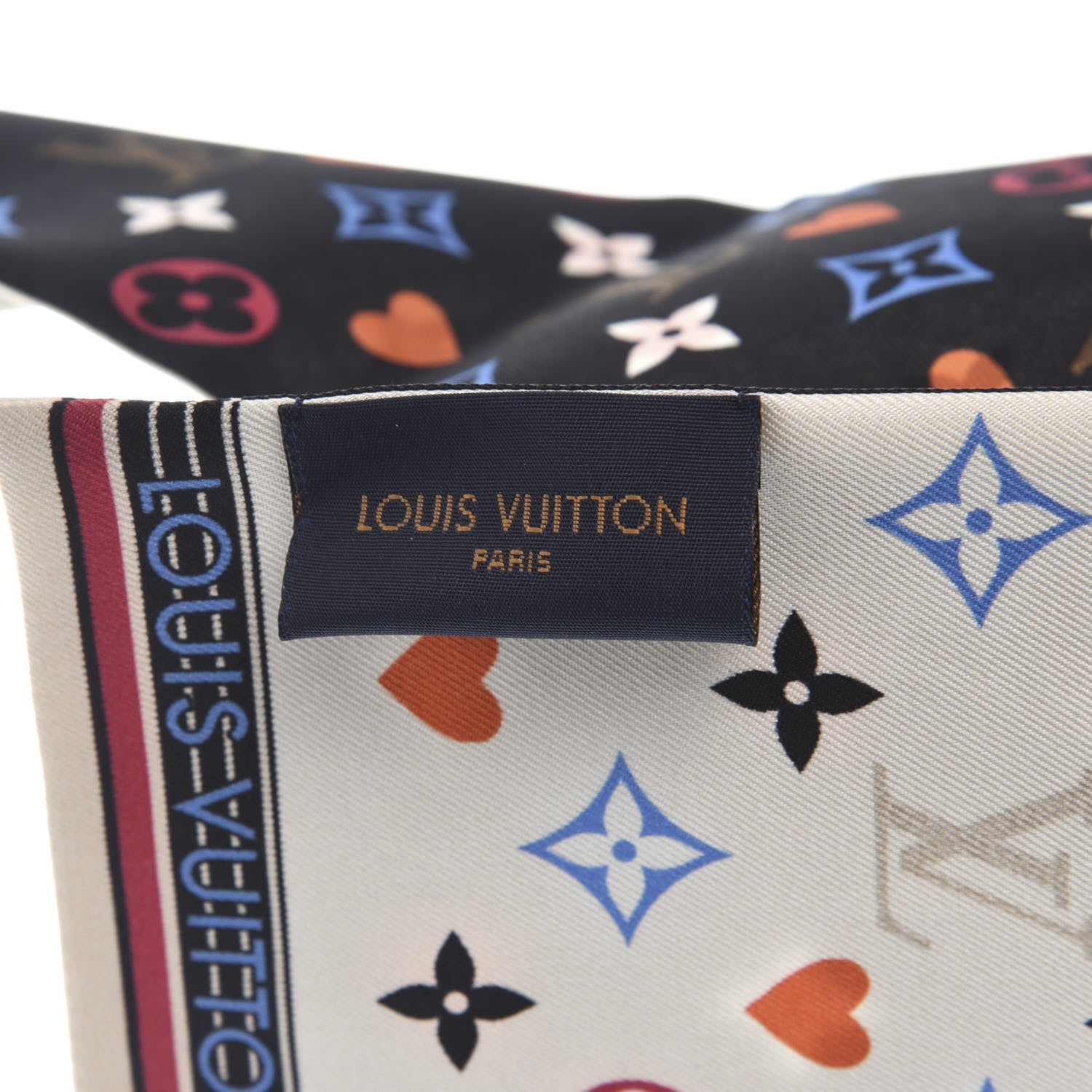 Louis Vuitton Silk Game On Bandeau Black White 2 of 3