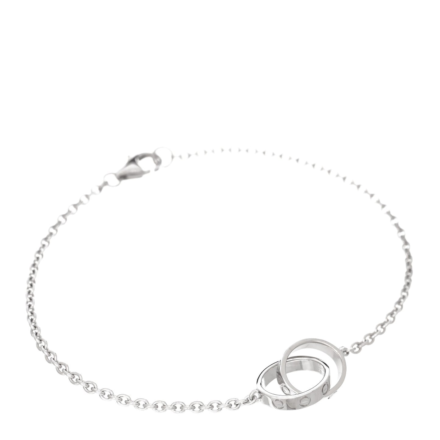 18K White Gold Interlocking LOVE Bracelet