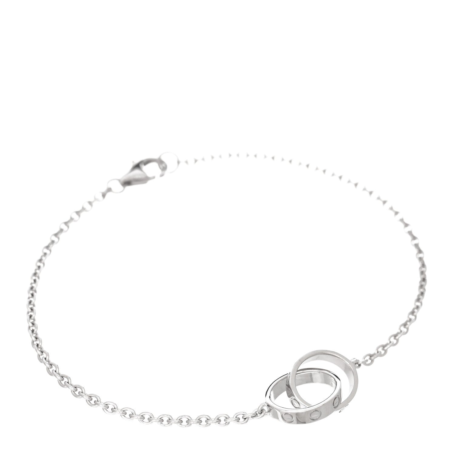 Cartier 18K White Gold Interlocking LOVE Bracelet 1 of 3