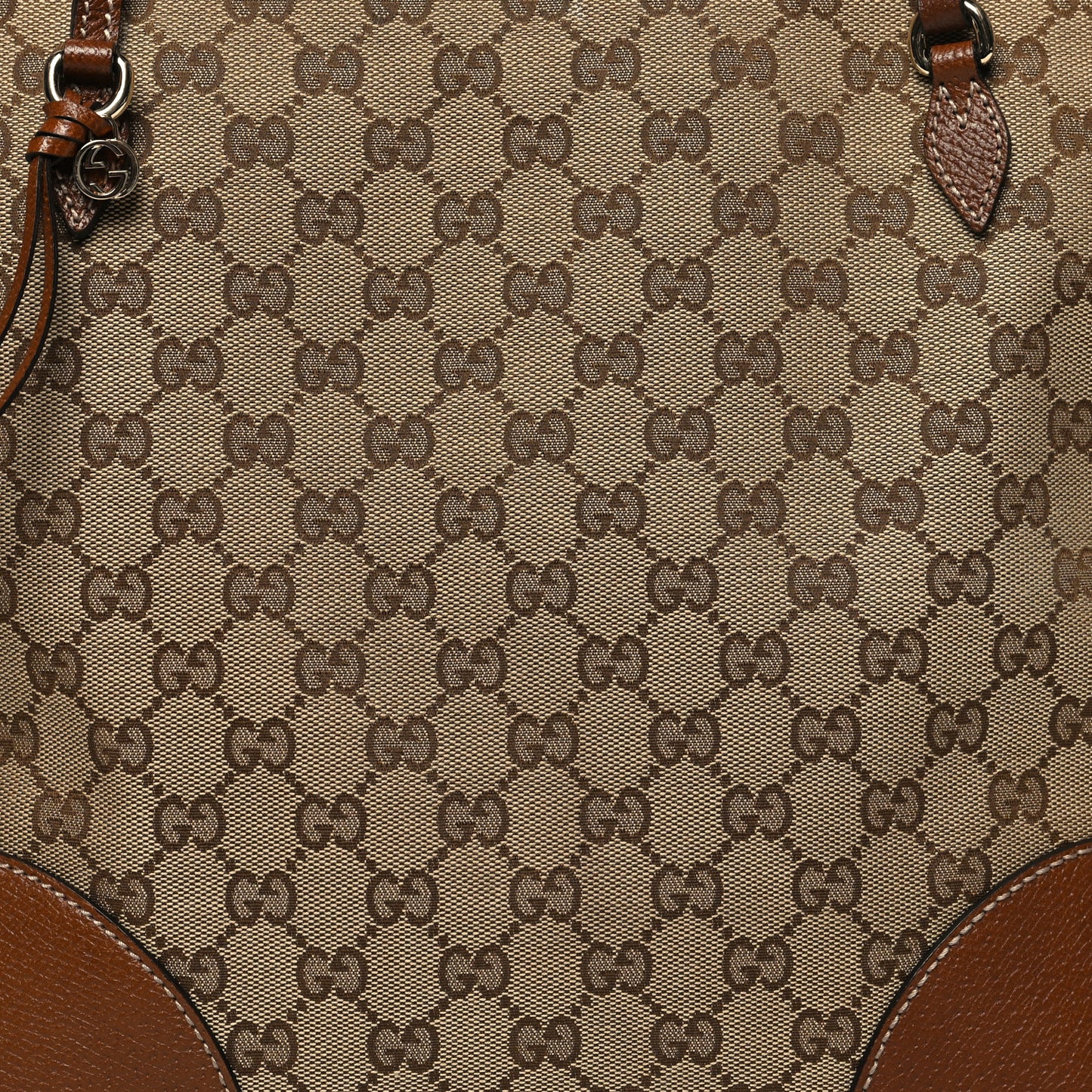 Monogram Medium Bree Shoulder Bag Beige Tabacco