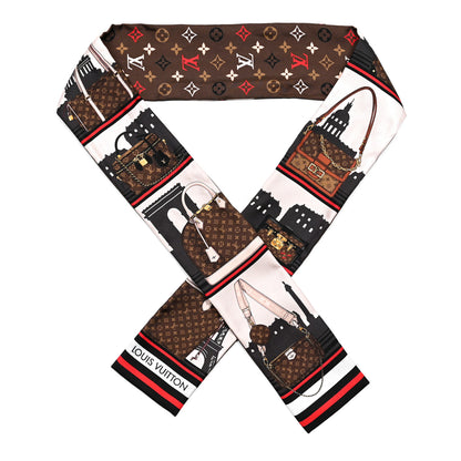 Louis Vuitton Silk Monogram Skyline Bandeau Marron 1 of 3