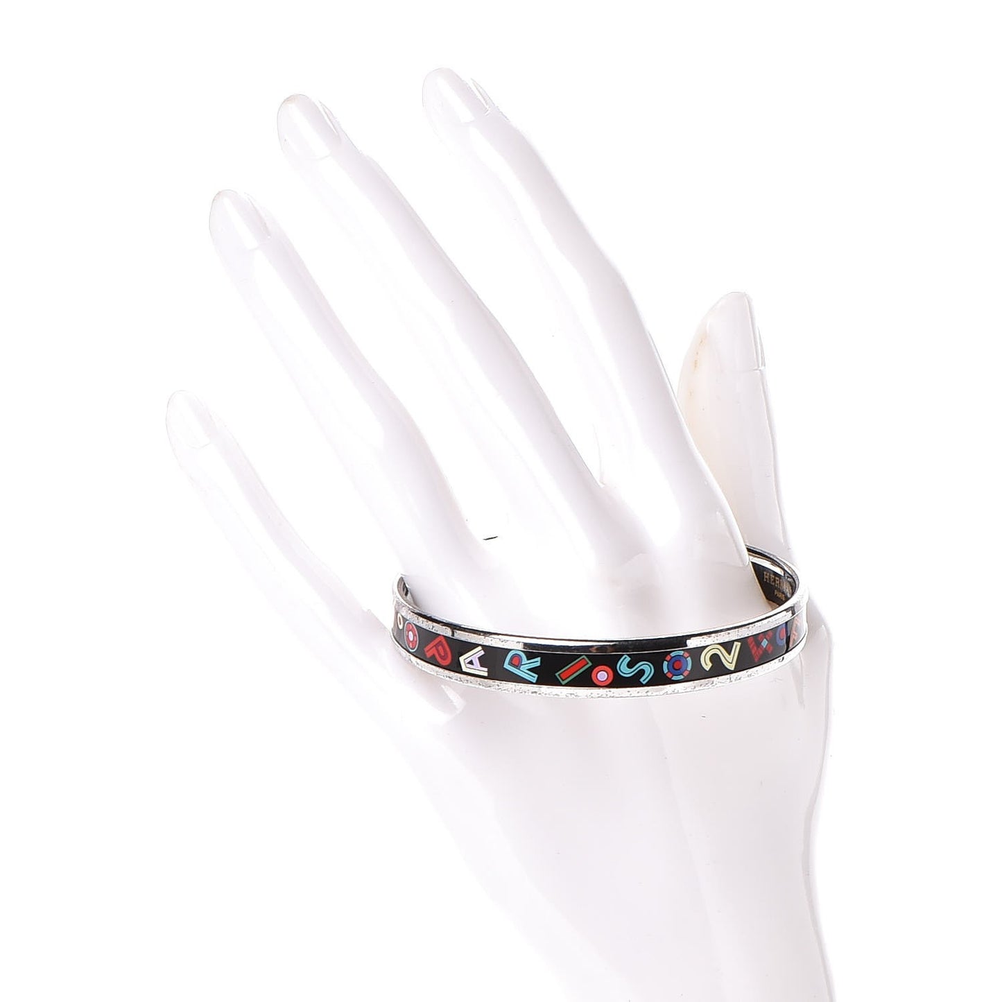 Enamel Printed Tohu Bohu Narrow Bracelet 62 Black