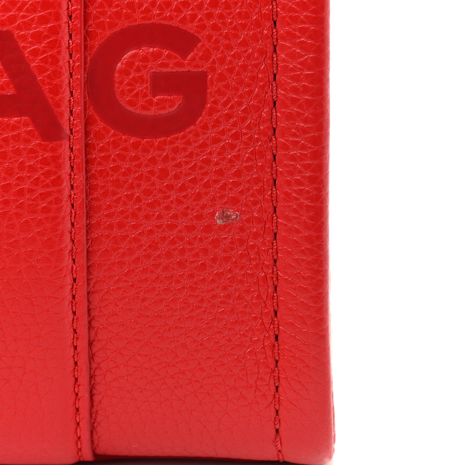 Marc Jacobs Grained Calfskin Small The Tote Bag Red 10 of 10