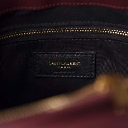 Saint Laurent Calfskin Y Quilted Monogram Medium Loulou Chain Satchel Palissandre 8 of 11