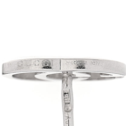 Gucci 18K White Gold Running G Stud Earrings 5 of 5