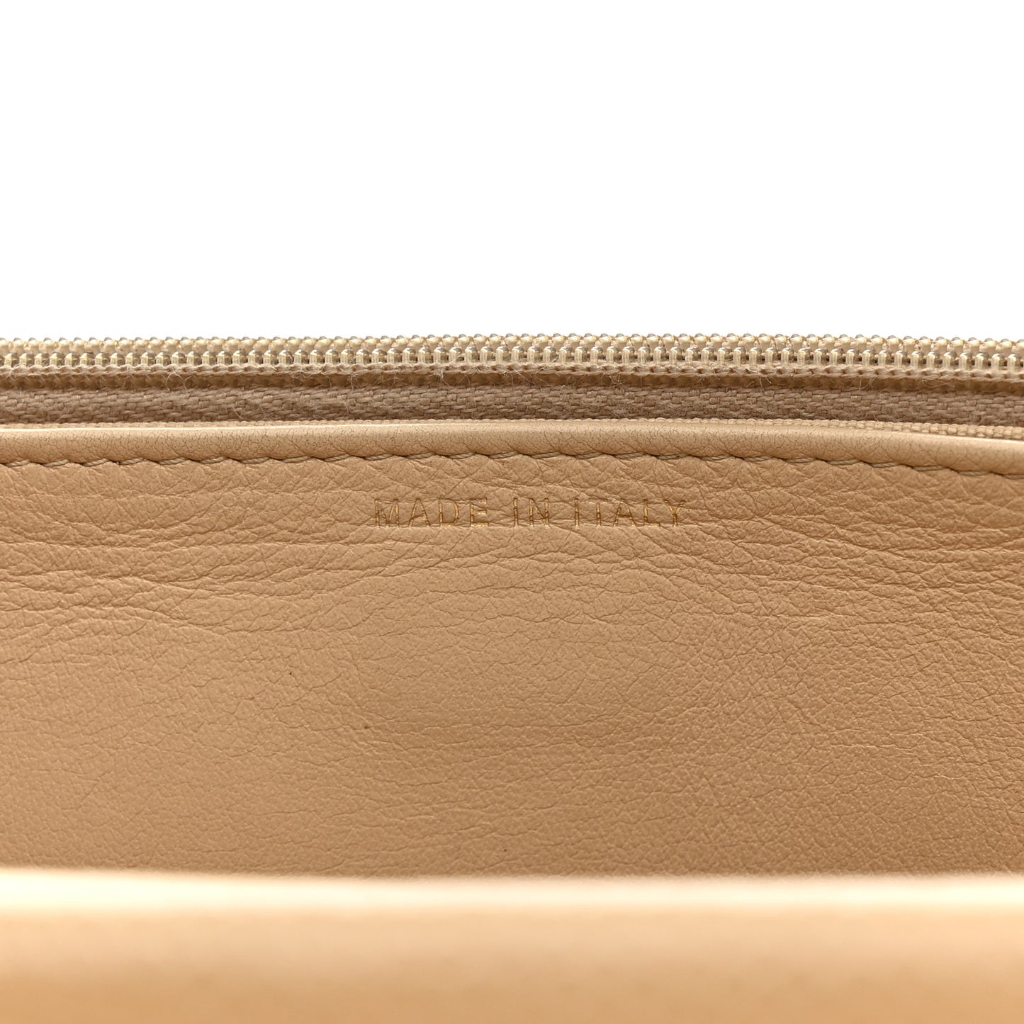 Caviar Quilted Wallet On Chain WOC Beige