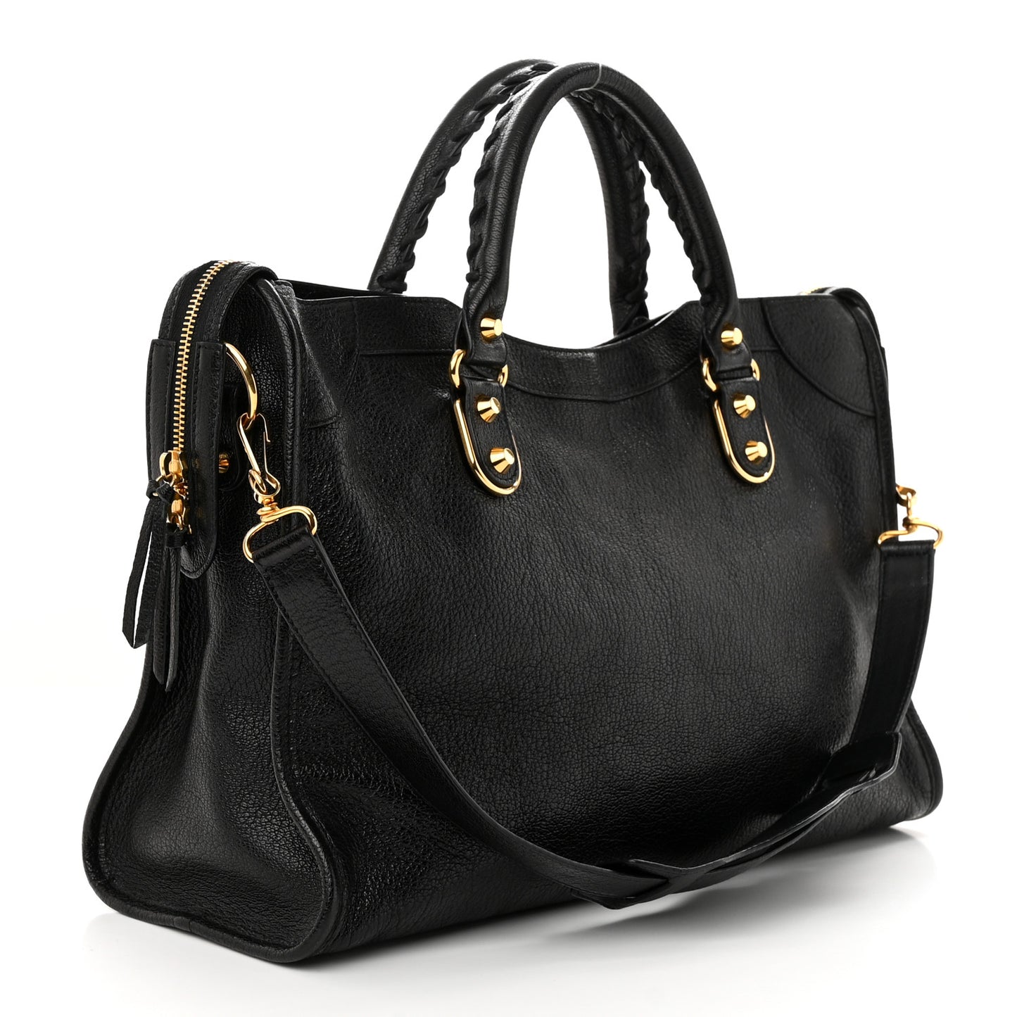 Chevre Gold Metallic Edge Hardware City Black